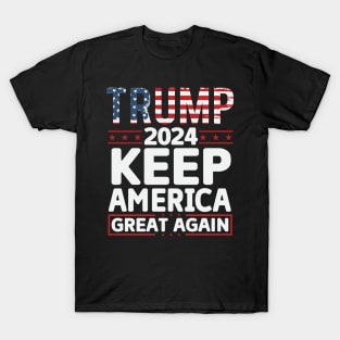 KEEP AMERICA GREAT AGAIN 2024 Election Vote Trump Political Presidential Campaign T-Shirt